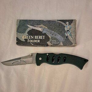Green Beret folding knife stainless steel blade.